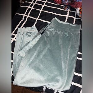 Victoria's Secret Green Velour Joggers